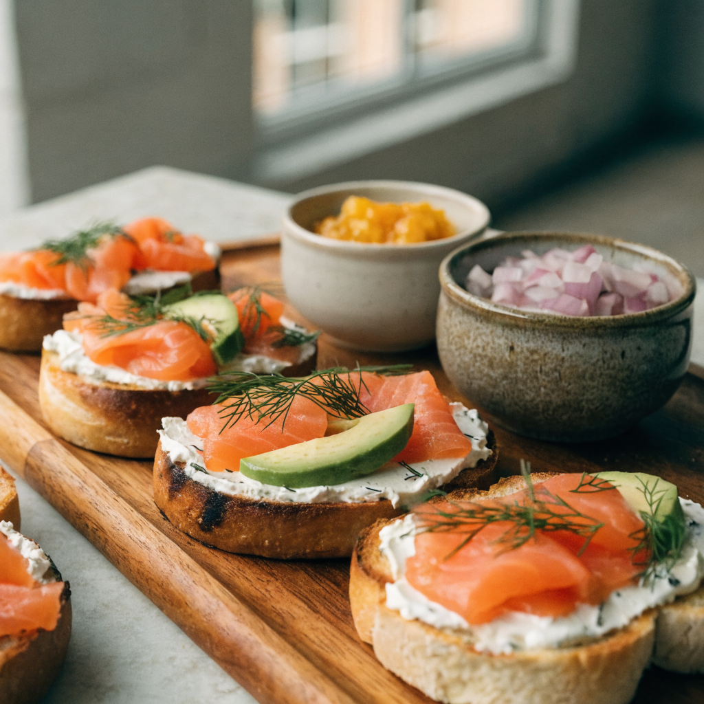 Bagels and toast