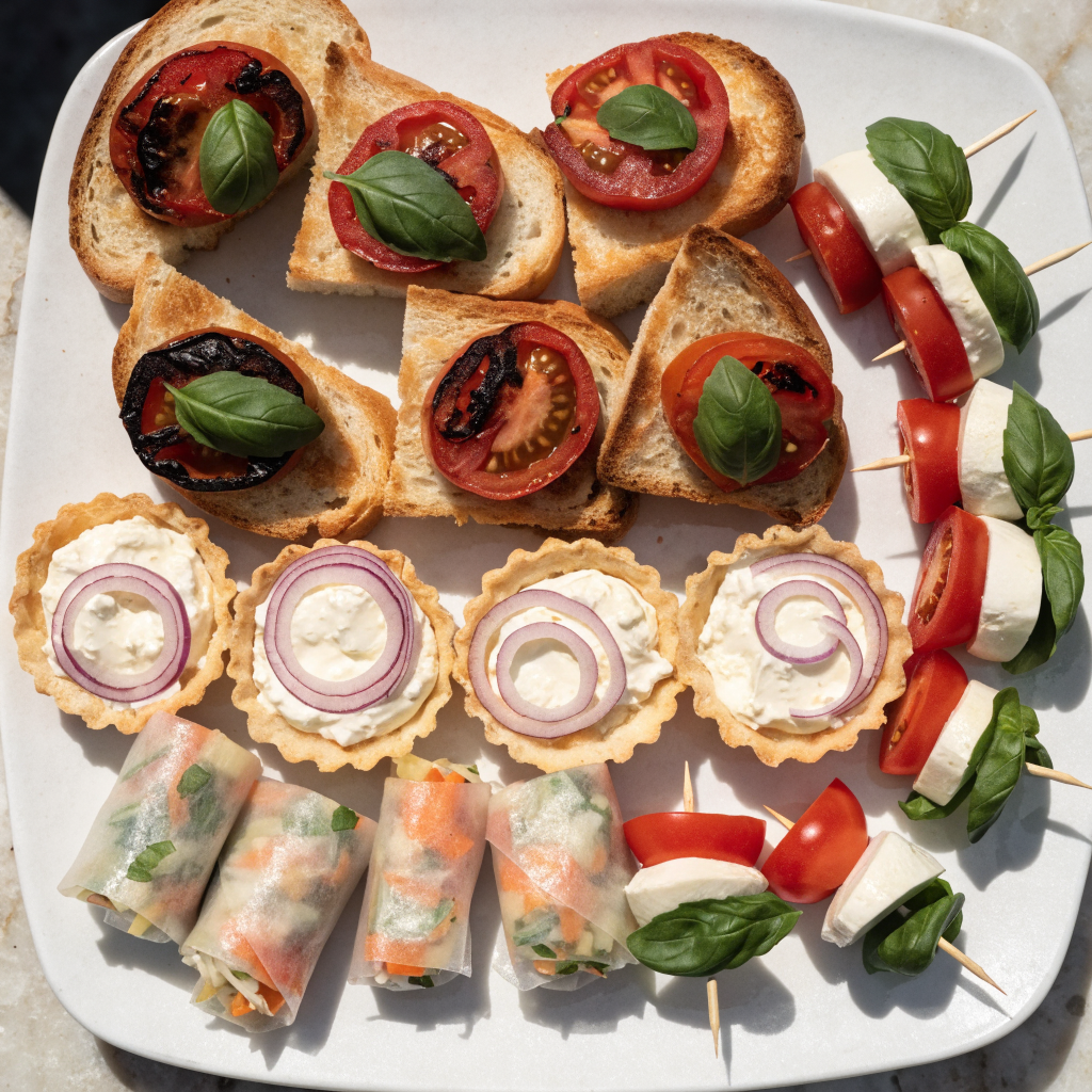 Vegetarian canapes