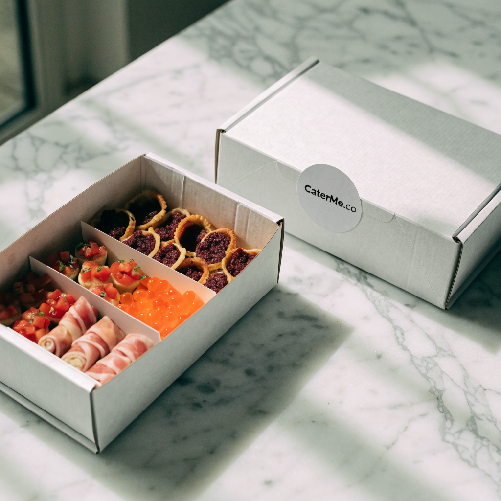Boxed canapes